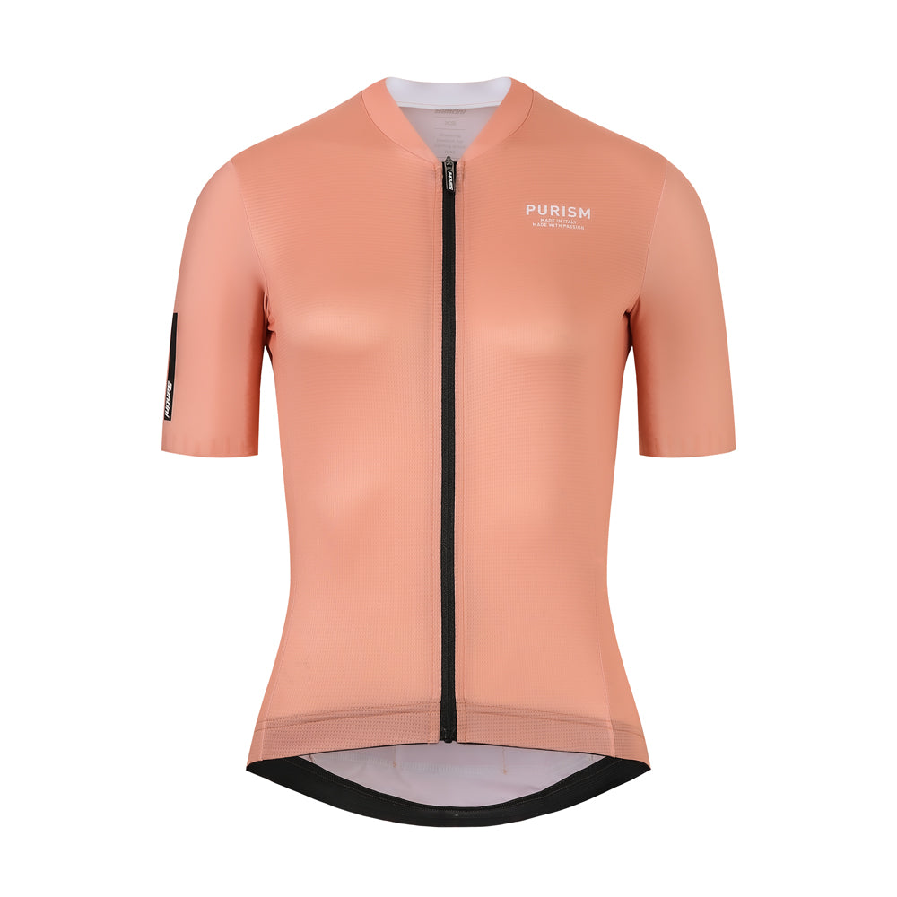 Santini SS23 PURISM Race S/S jersey Coral Sleek Fit for Woman – Enjoybike