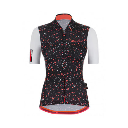 Maglia Santini SS21 Delta Pietra M/E Nera Vestibilità Slim da Donna 