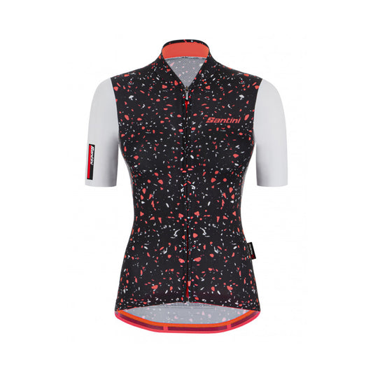 Santini SS21 Delta Pietra S/S Jersey Sort Slim Fit til kvinde 