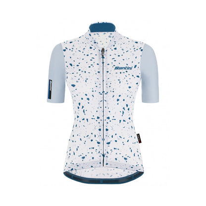 Santini SS21 Delta Pietra  S/S Jersey Silver Slim Fit for Woman