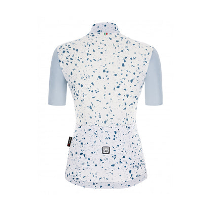 Santini SS21 Delta Pietra  S/S Jersey Silver Slim Fit for Woman