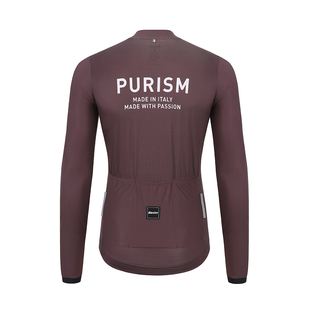 Santini SS23 PURISM Classic L/S Jersey Espresso Classic Fit