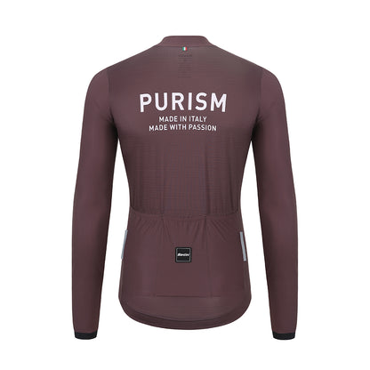 Santini SS23 PURISM Classic L/S Jersey Espresso Classic Fit