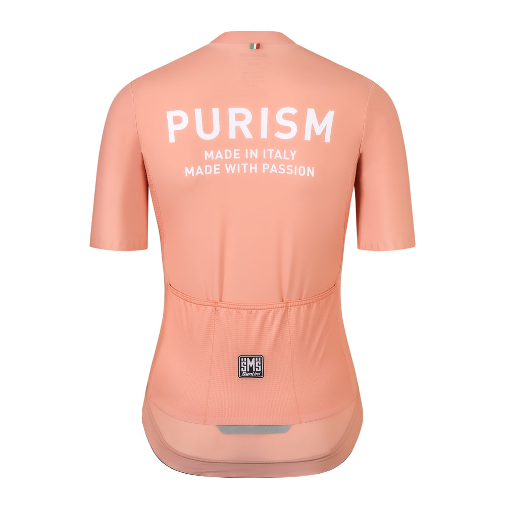 Santini SS23 PURISM Race S/S jersey Coral Sleek Fit for Woman