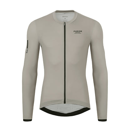 Santini SS23 PURISM Basic L/S Jersey Beige Slim Fit