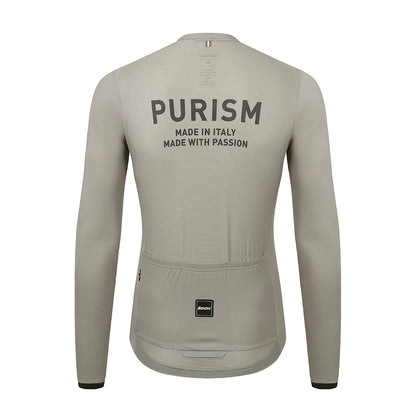 Santini SS23 PURISM Basic L/S Jersey Beige Slim Fit