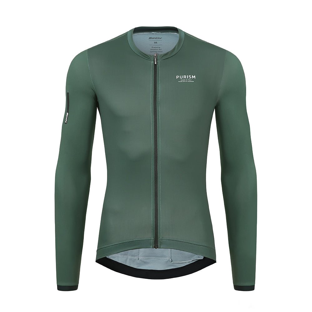 Maglia Santini SS23 PURISM Basic M/L Verde Scuro Vestibilità Slim 