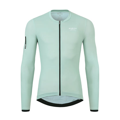 Santini SS23 PURISM Basic L/S Jersey Sage Green Slim Fit