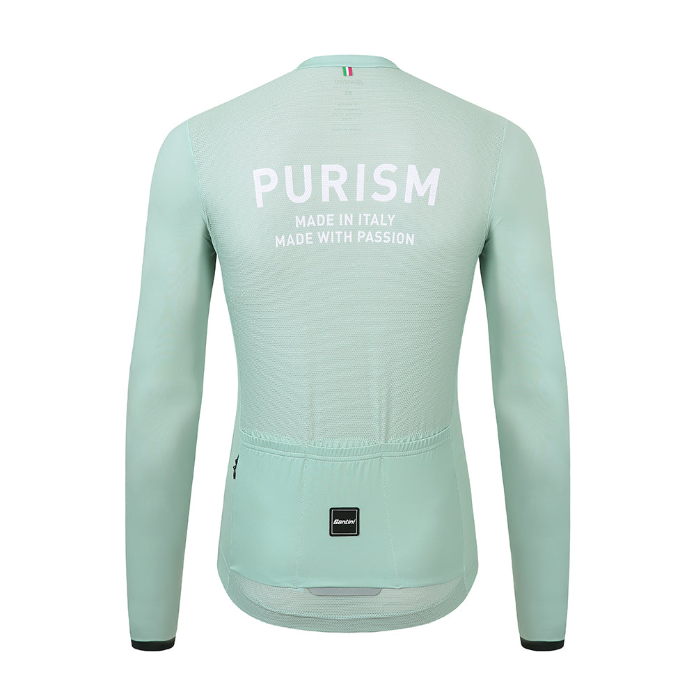 Santini SS23 PURISM Basic L/S Jersey Sage Green Slim Fit