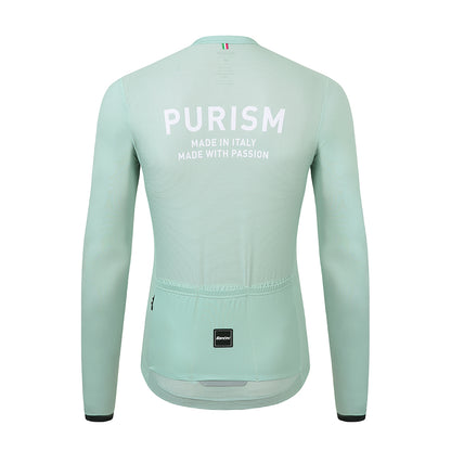 Santini SS23 PURISM Basic L/S Jersey Sage Green Slim Fit