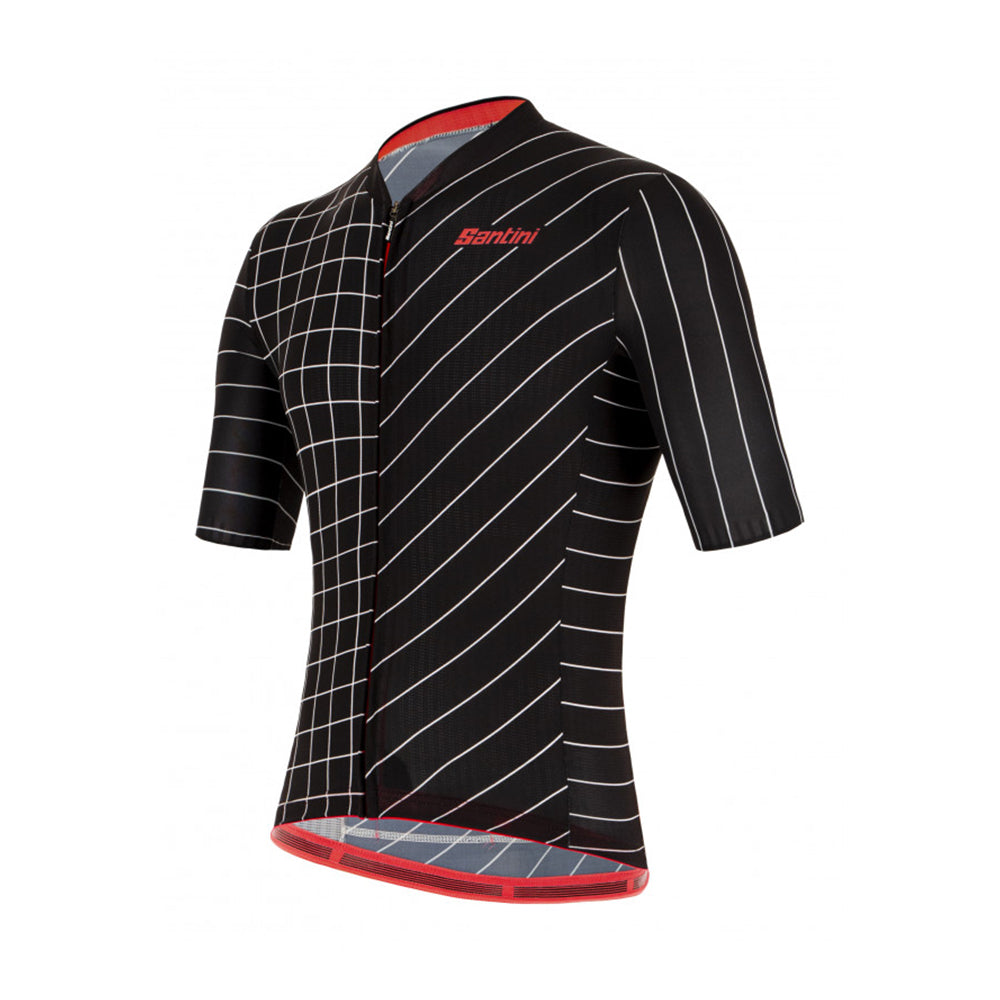 Maglia Santini SS21 Sleek Dinamo Race S/S Nera Vestibilità Sleek 