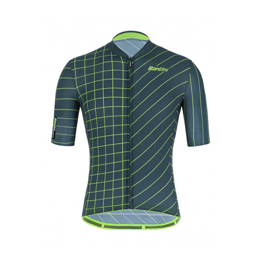 Santini SS21 Sleek Dinamo Race S/S Jersey Green Sleek Fit