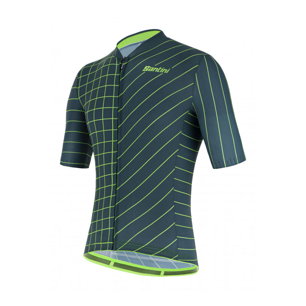 Maglia Santini SS21 Sleek Dinamo Race M/C Verde Vestibilità elegante 