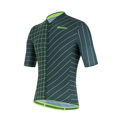 Santini SS21 Sleek Dinamo Race S/S Jersey Green Sleek Fit