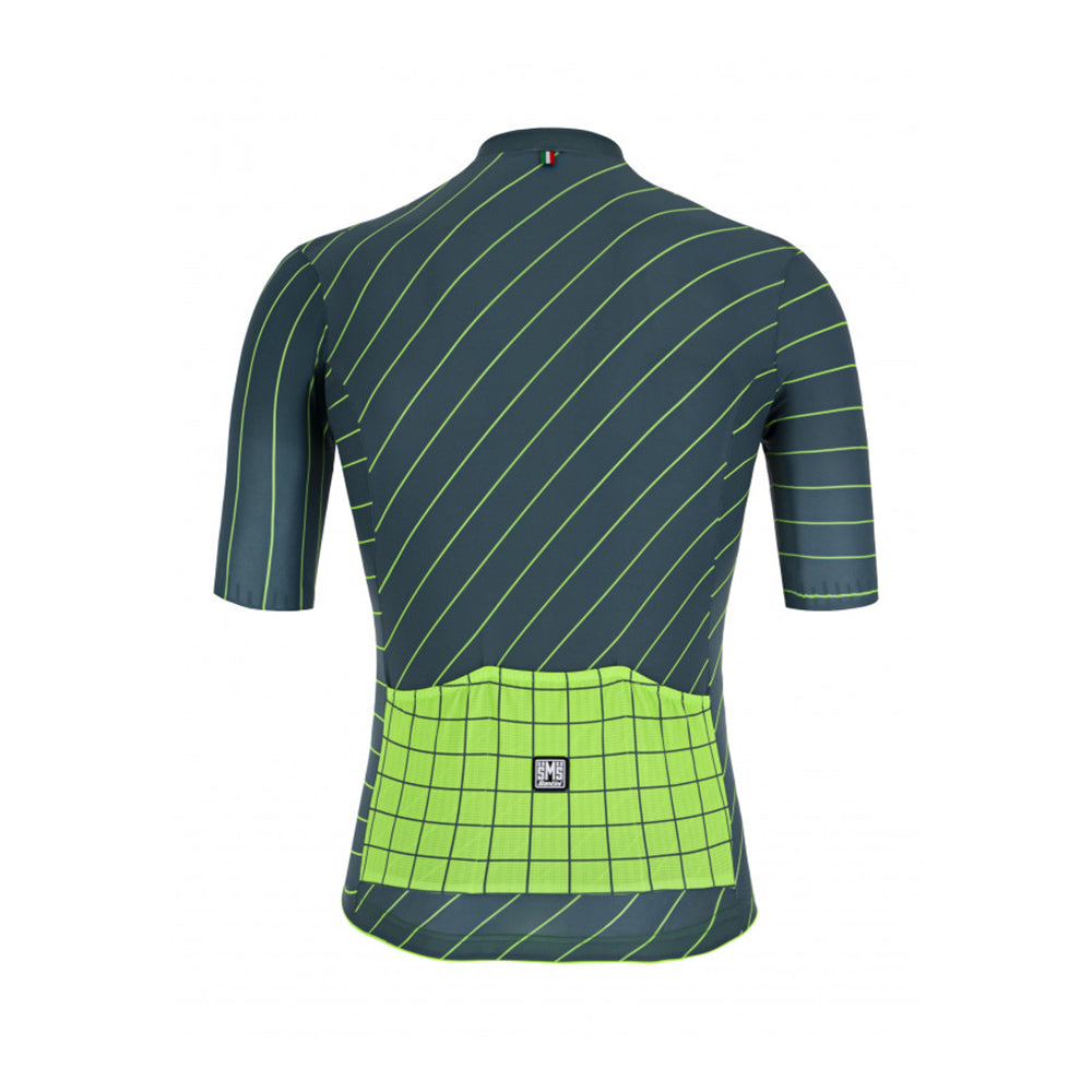 Maglia Santini SS21 Sleek Dinamo Race M/C Verde Vestibilità elegante 