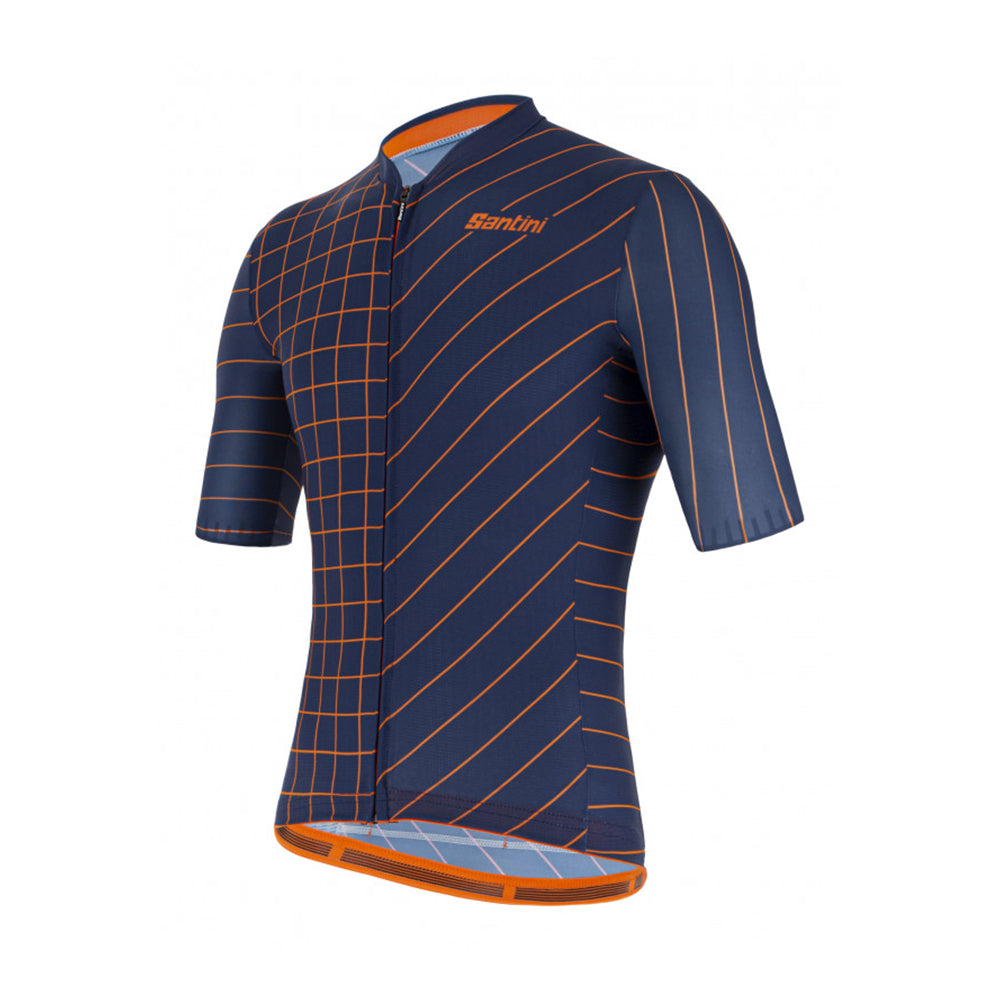 Santini SS21 Sleek Dinamo Race S/S trøje Navy Sleek Fit 