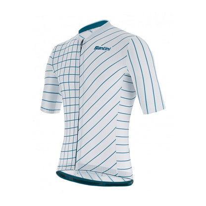 Maglia Santini SS21 Sleek Dinamo Race M/C Argento Vestibilità elegante 