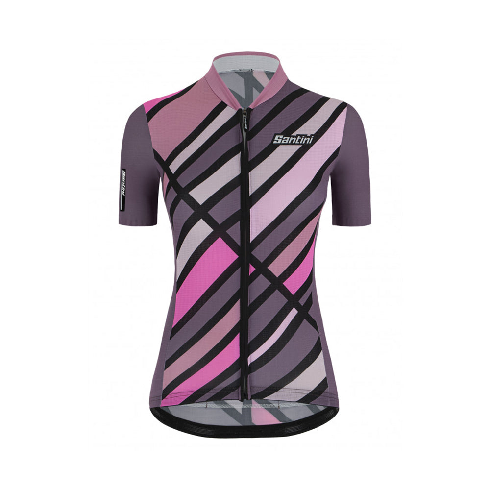 Santini SS21 Sleek Raggio  S/S Eco Jersey Violet Sleek Fit for Woman