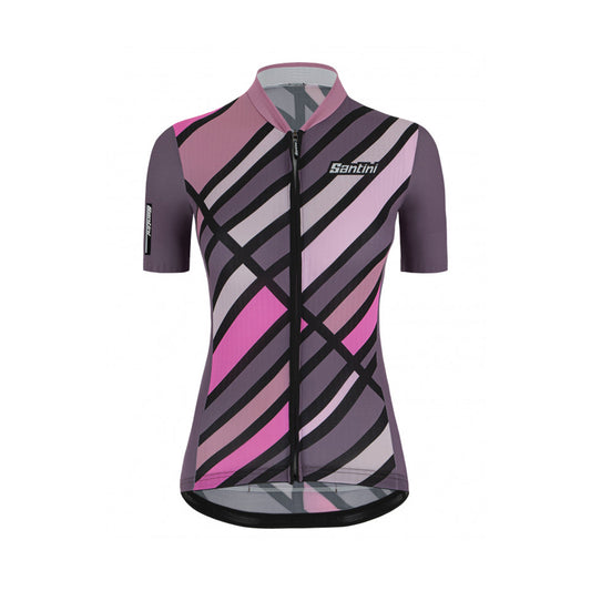 Santini SS21 elegant Raggio S/S Eco Jersey Violet elegant pasform til kvinde 