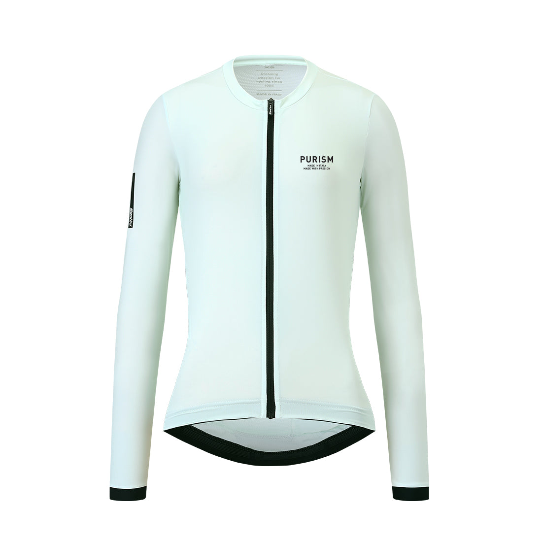 Santini SS24 PURISM Basic L/S Jersey Blue Blush Slim Fit for Woman