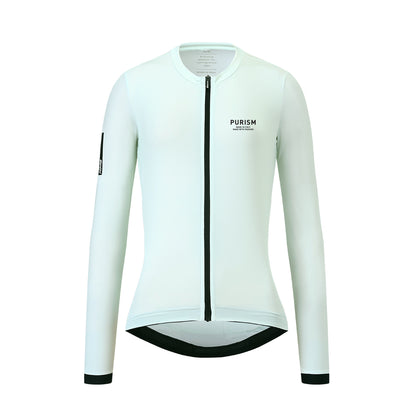 Santini SS24 PURISM Basic L/S Jersey Blue Blush Slim Fit for Woman