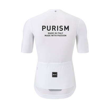 Santini SS24 PURISM Basic S/S Jersey White Slim Fit