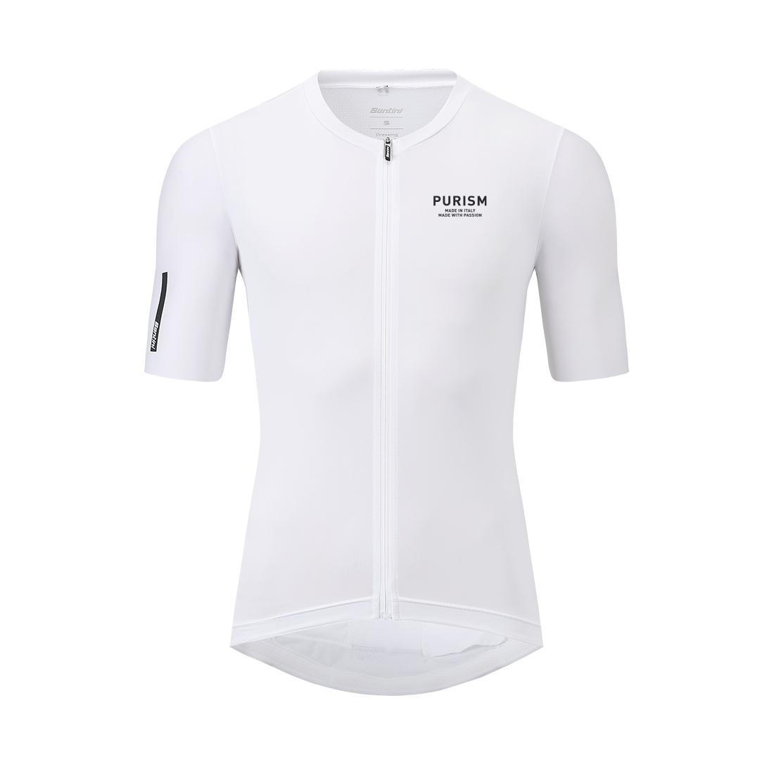 Santini SS24 PURISM Basic S/S Jersey White Slim Fit