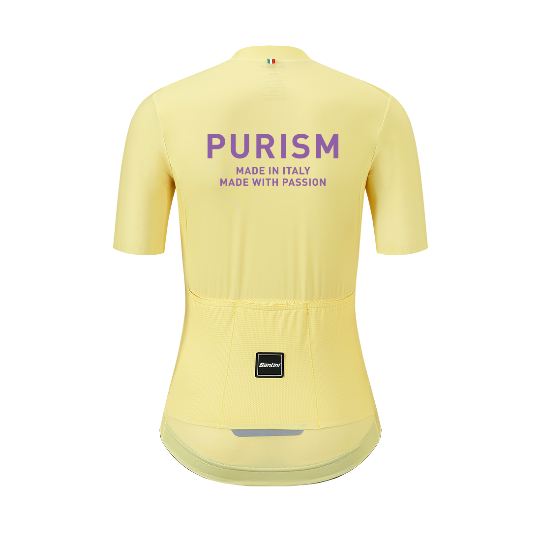 Santini SS23 PURISM Race S/S Jersey Lemon Drop Sleek Fit for Woman