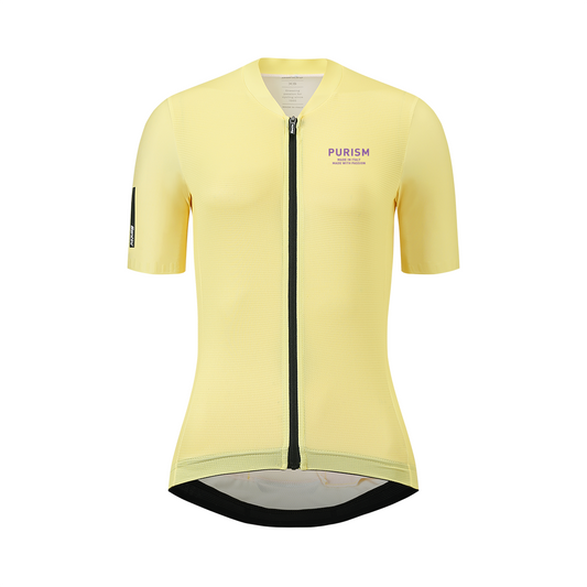 Santini SS23 PURISM Race S/S Jersey Lemon Drop Sleek Fit for Woman