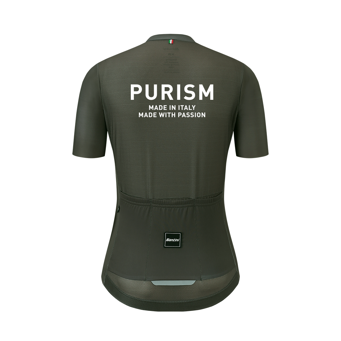 Santini SS24 PURISM Basic S/S Jersey Tarmac Slim Fit for Woman